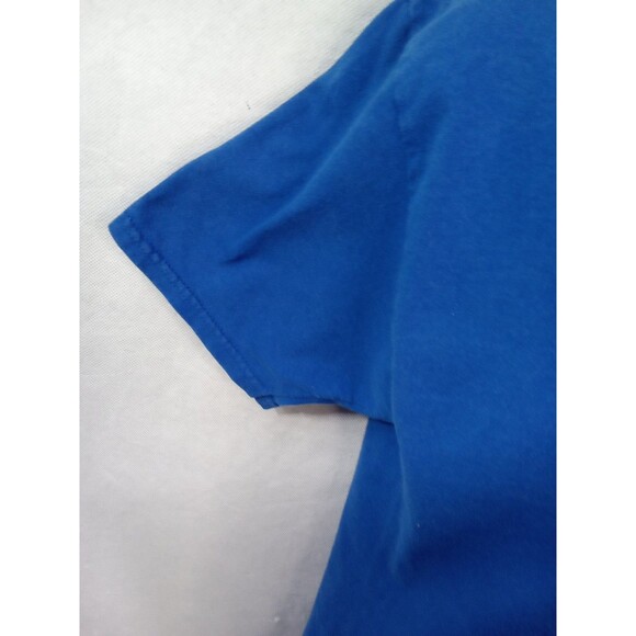 Fruit Of The Loom women Small blue Tee Shirt Skull American Flag Floral - Picture 11 of 11